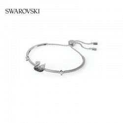 Swarovski Iconic Swan Bracelet Black White