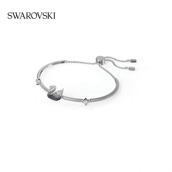 Swarovski Iconic Swan Bracelet Black White