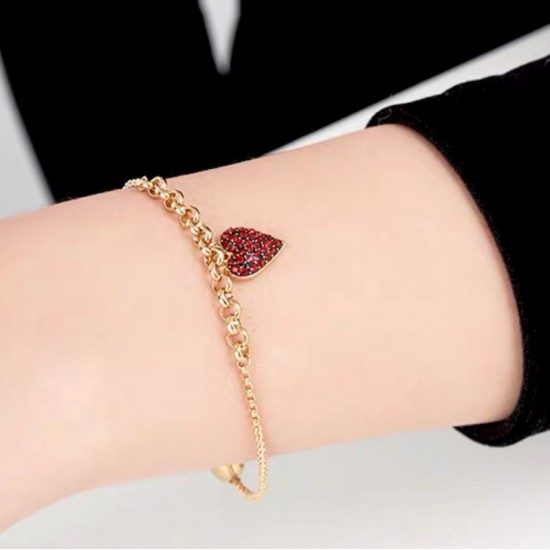 Swarovski Red Heart Magnetic Buck Bracelet