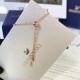 Swarovski Hollow Bracelet Interlocking Loop White Rose Gold Tone Plated 5636498