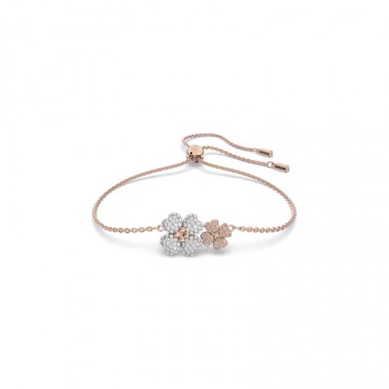 Swarovski Latisha Bracelet Flower Multicolored Rose Gold Tone Plated 5636591