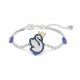 Swarovski Pop Swan Bracelet Swan Blue Rhodium Plated 5650187