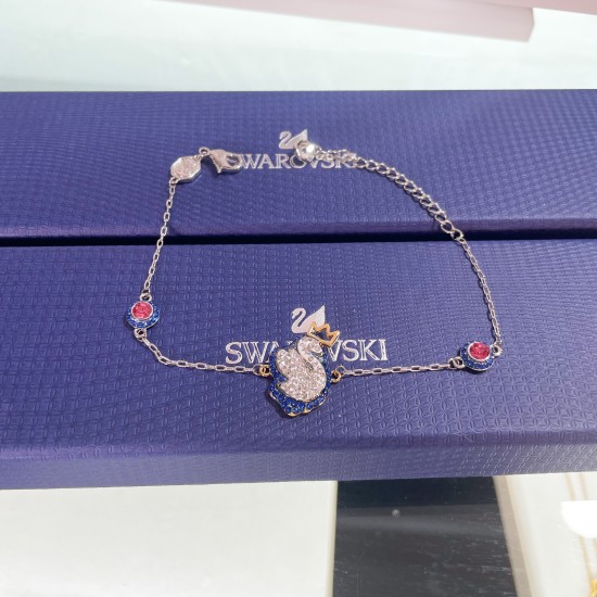 Swarovski Pop Swan Bracelet Swan Blue Rhodium Plated 5650187