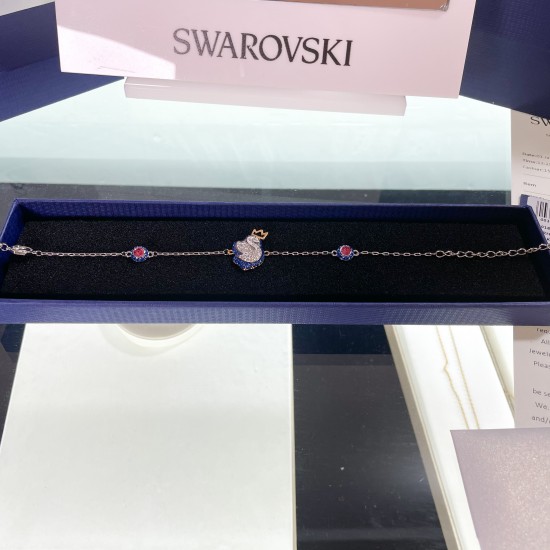 Swarovski Pop Swan Bracelet Swan Blue Rhodium Plated 5650187