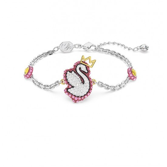 Swarovski Pop Swan Bracelet Swan Pink Rhodium Plated 5650188