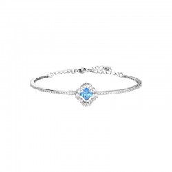 Swarovski Sparkling Dance Bangle Clover Blue Rhodium Plated 5642922