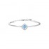 Swarovski Sparkling Dance Bangle Clover Blue Rhodium Plated 5642922