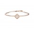 Swarovski Sparkling Dance Bangle Clover White Rose Gold Tone Finish 5642925