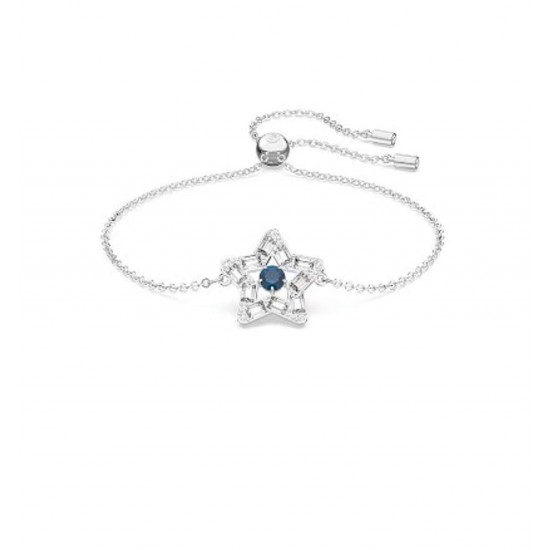 Swarovski Stella Bracelet Mixed Cuts Star Blue Rhodium Plated 5639187