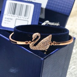 Swarovski Swan Bangle White Rose Gold Tone Plated 5142752