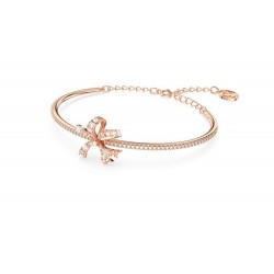 Swarovski Volta Bangle Bow White Rose Gold Tone Plated 5647565