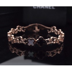 Van Cleef & Arpels Alhambra Of Black Silver/Gold Bracelets 