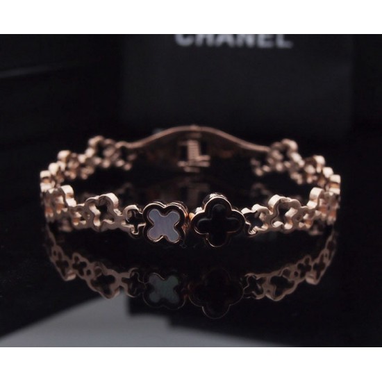 Van Cleef & Arpels Alhambra Of Black Silver/Gold Bracelets