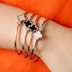 Van Cleef & Arpels Alhambra Of Gold/Silver With Black Bracelets 3 Colors