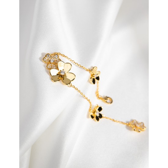 Van Cleef & Arpels Frivole Gold VCA Bracelets 5 Flowers