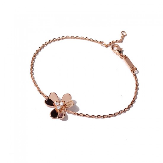 Van Cleef & Arpels Frivole Of Rose Gold With Silver/Gold Bracelets 3 Flowers