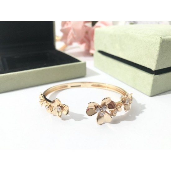 Van Cleef & Arpels Frivole Silver And Gold And Rose Gold Bracelets 3 Colors