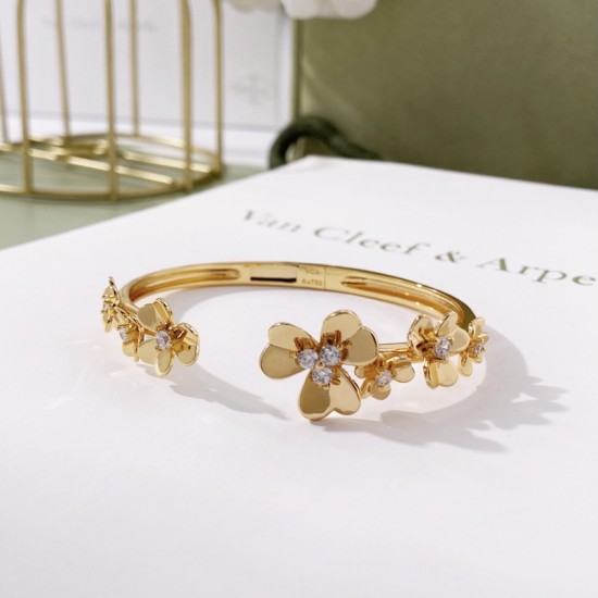 Van Cleef & Arpels Frivole Silver Rose And Gold Bracelets 3 Colors