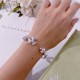 Van Cleef & Arpels Frivole Silver Rose And Gold Bracelets 3 Colors