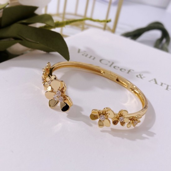 Van Cleef & Arpels Frivole Silver Rose And Gold Bracelets 3 Colors