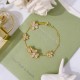 Van Cleef & Arpels Frivole White Gold And Gold VCA Bracelets 5 Flowers