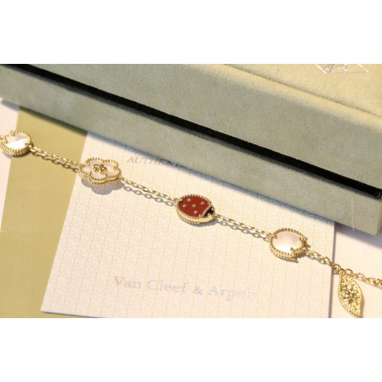 Van Cleef & Arpels Lucky Spring Of Rose Gold Bracelets