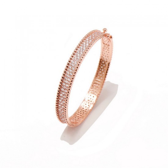 Van Cleef & Arpels Perlee Diamond Bracelets/Rose Gold And Silver 3 Colors