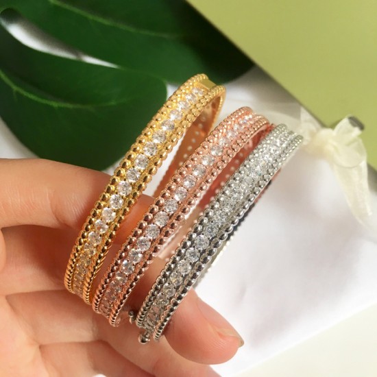 Van Cleef & Arpels Perlee Diamond Of Gold Bracelets/Rose Gold And Silver 3 Colors