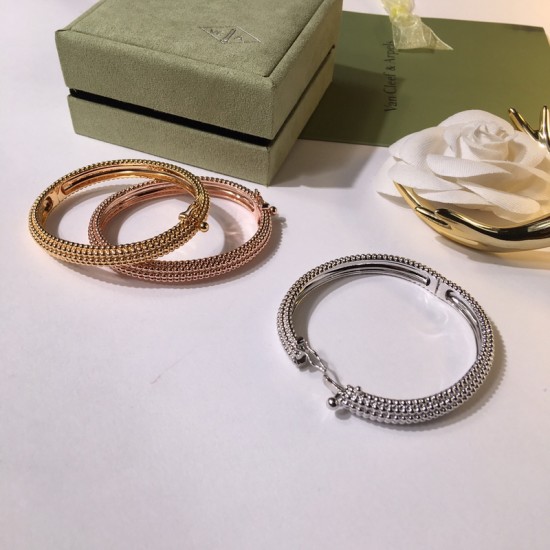 Van Cleef & Arpels Perlee Pearls Of Gold Bracelets/Rose Gold/Silver 3 Colors