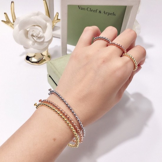 Van Cleef & Arpels Perlee Pearls Of Gold Bracelets/Rose Gold With Silver 3 Colors