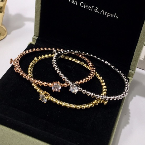 Van Cleef & Arpels Perlee Pearls Of Silver And Gold/Rose Gold Bracelets 3 Colors