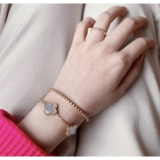 Van Cleef & Arpels Perlee Perles Of Gold Bracelets/Rose Gold And Silver