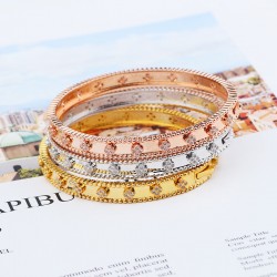 Van Cleef & Arpels Perlee Silver Gold And Rose Gold Bracelets 3 Colors 