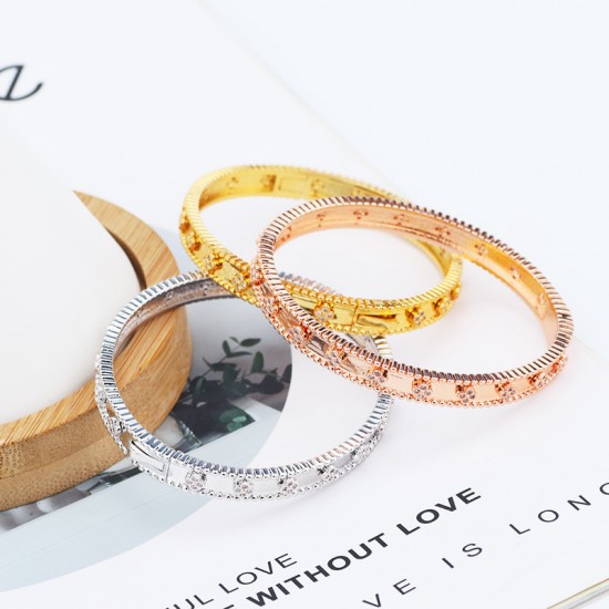 Van Cleef & Arpels Perlee Silver Gold And Rose Gold Bracelets 3 Colors