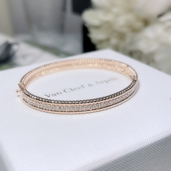 Van Cleef & Arpels Perlee Silver Gold With Rose Gold Bracelets 3 Colors