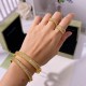 Van Cleef & Arpels Perlee Silver Rose And Gold Bracelets 3 Color