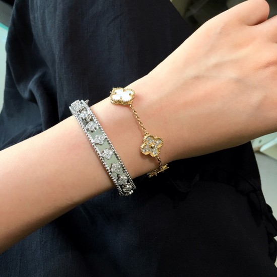 Van Cleef & Arpels Perlee Sweet Colovers Gold/Silver/Rose Gold Bracelets