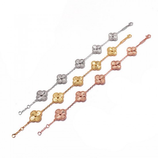 Van Cleef & Arpels Sweet Alhambra Gold And Rose Gold/Silver VCA Bracelets 3 Colors