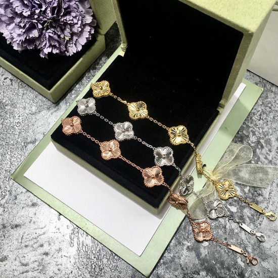 Van Cleef & Arpels Sweet Alhambra Gold And Rose Gold/Silver VCA Bracelets 3 Colors