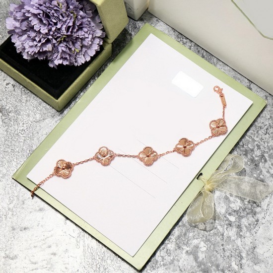 Van Cleef & Arpels Sweet Alhambra Gold And Rose Gold/Silver VCA Bracelets 3 Colors