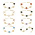 Van Cleef & Arpels Sweet Alhambra Gold Black With Blue/Red VCA Bracelets 7 Colors 