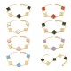 Van Cleef & Arpels Sweet Alhambra Gold Black With Blue/Red VCA Bracelets 7 Colors