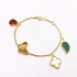 Van Cleef & Arpels Sweet Alhambra Gold Green White VCA Bracelets 