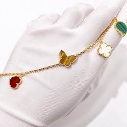 Van Cleef & Arpels Sweet Alhambra Gold Green White VCA Bracelets 