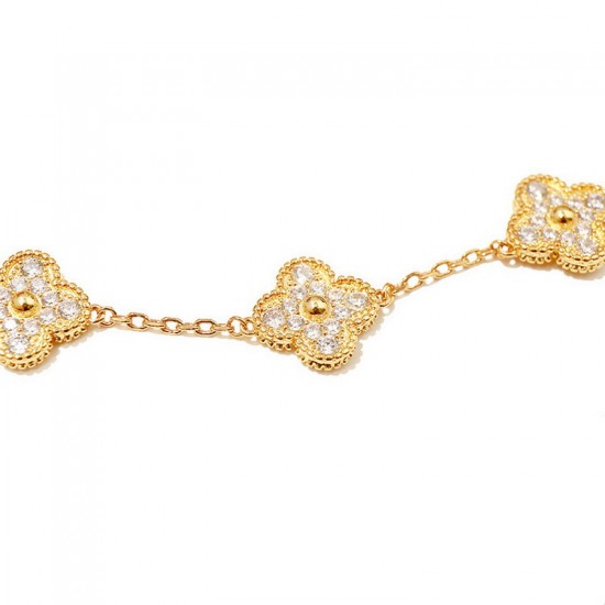 Van Cleef & Arpels Sweet Alhambra Rose Gold/Silver/Gold VCA Bracelets 3 Colors