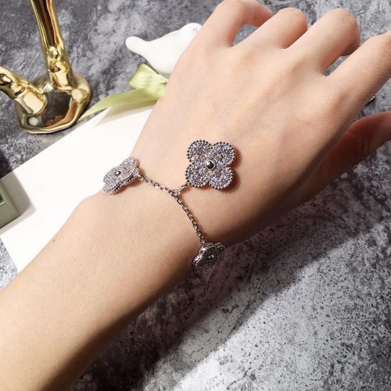 Van Cleef & Arpels Sweet Alhambra Rose Gold With Silver/Gold VCA Bracelets 3 Colors