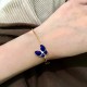 Van Cleef & Arpels Two Butterfly Of Gold/Blue Bracelets