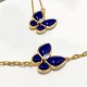 Van Cleef & Arpels Two Butterfly Of Gold/Blue Bracelets