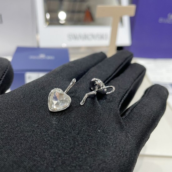 Swarovski Bella Heart White Silver Earrings 5515191