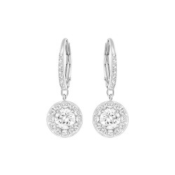 Swarovski Constella Drop Earrings Round Cut White Rhodium Plated 5636270